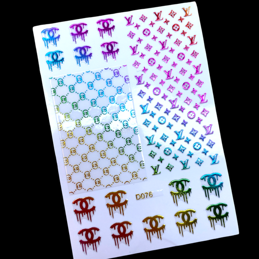 Colorful  Designer Drip Sticker  D076-9