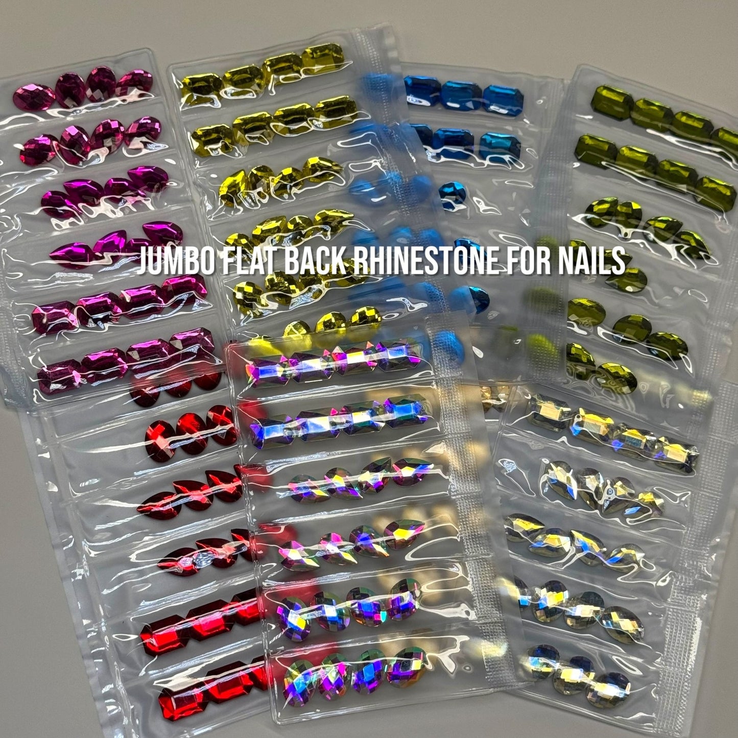 Jumbo Crystal Glass Flatback Rhinestones – Nail Art Decoration Charms - JTessentials