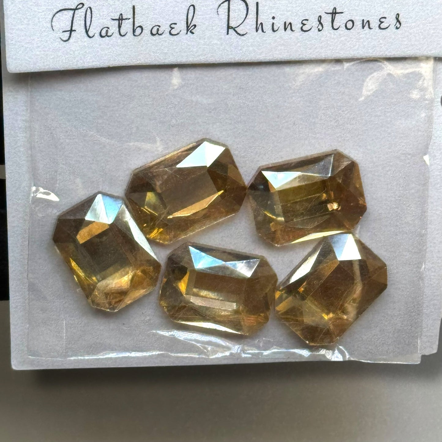 Jumbo Crystal Rectangle Rhinestones – 5 Pcs Flatback Nail Art Gems - JTessentials