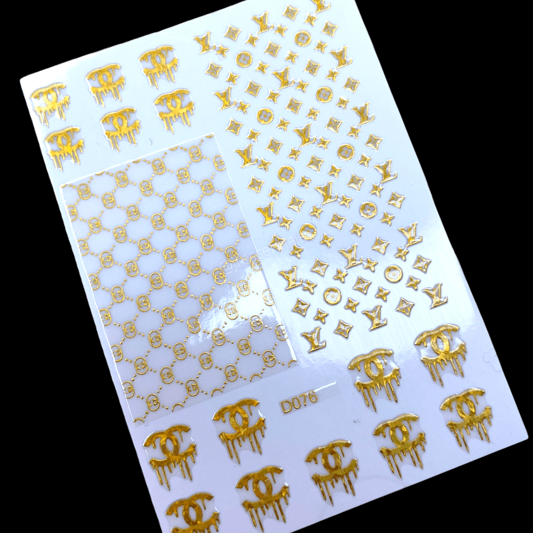 Laser gold Designer Drip Sticker D076 - 11 - JTessentials