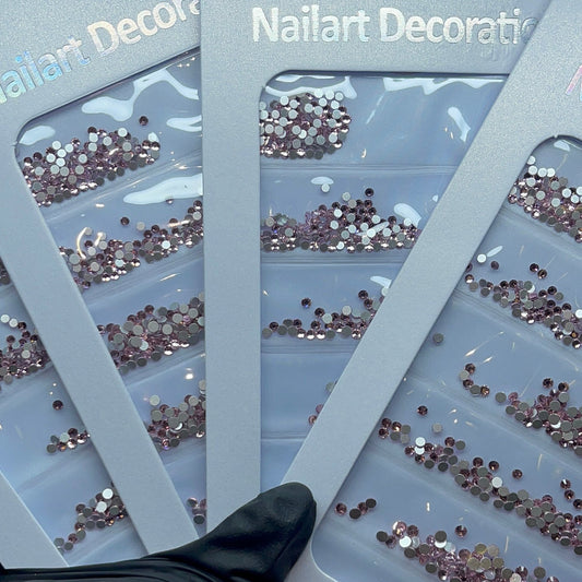 Light Pink 6 sizes rhinestone pack - JTessentials