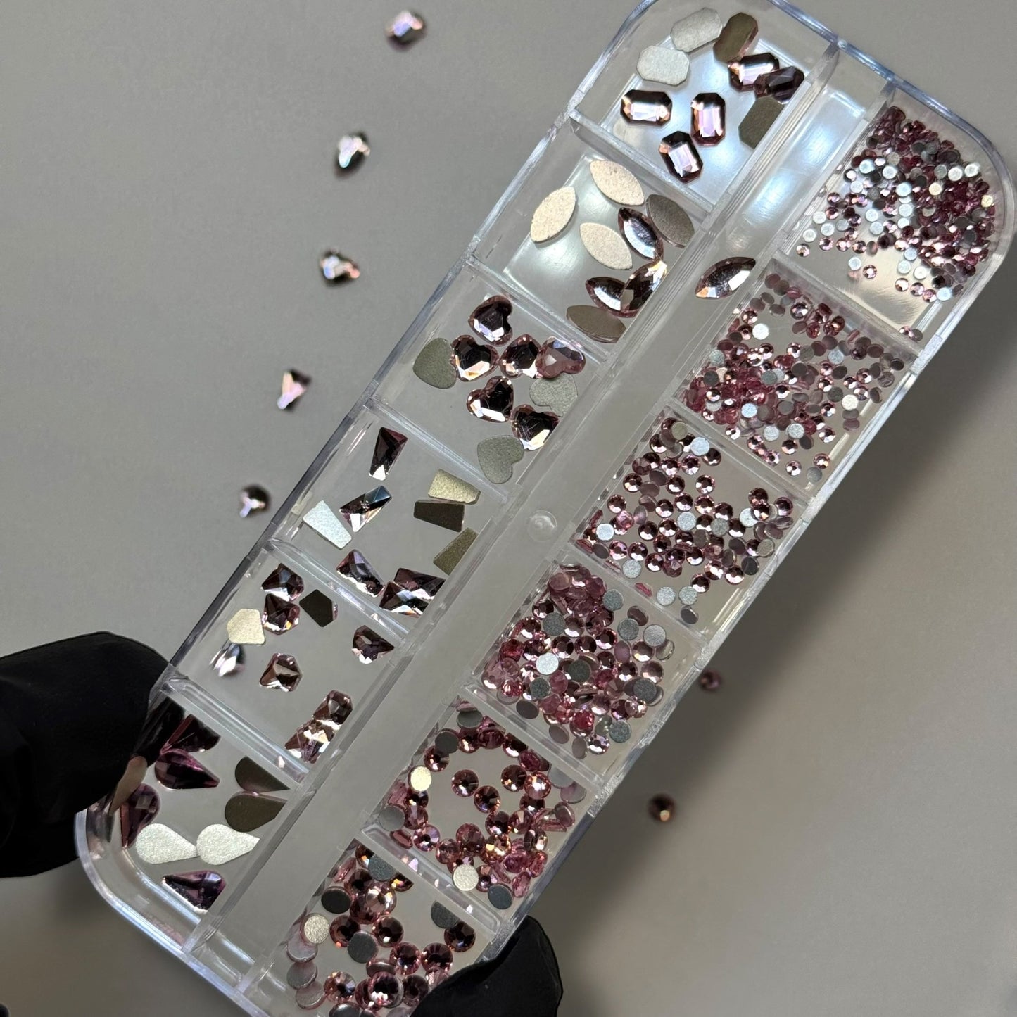 Light pink Rhinestone Box - High Quality Rhinestone box - JTessentials