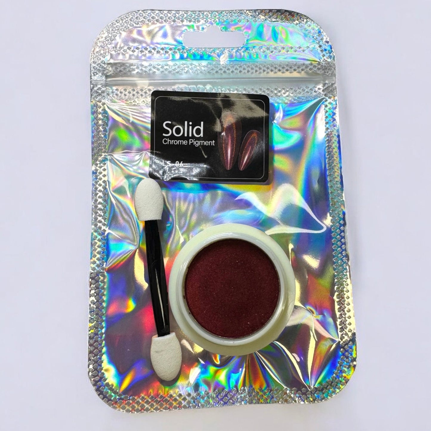 LS - 06 Burnt Red Chrome Pigment - Bold Metallic Nail Art Effect - JTessentials