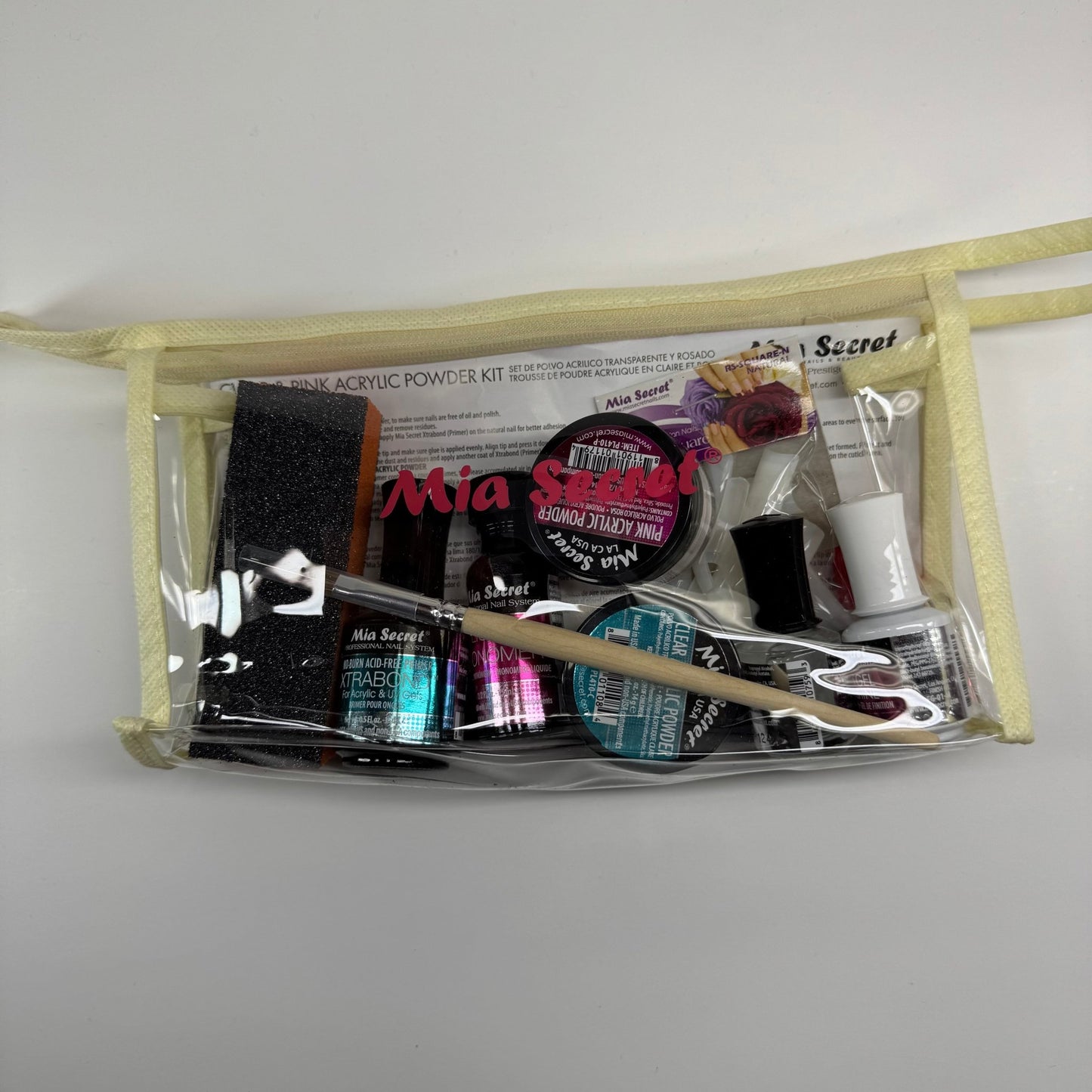 Mia Secret Clear & Pink Acrylic Powder Kit – Beginner - Friendly Nail Kit - JTessentials