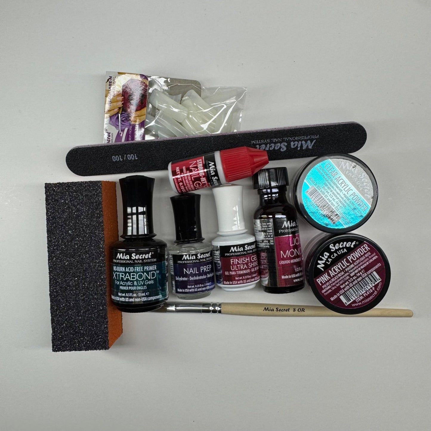 Mia Secret Clear & Pink Acrylic Powder Kit – Beginner - Friendly Nail Kit - JTessentials