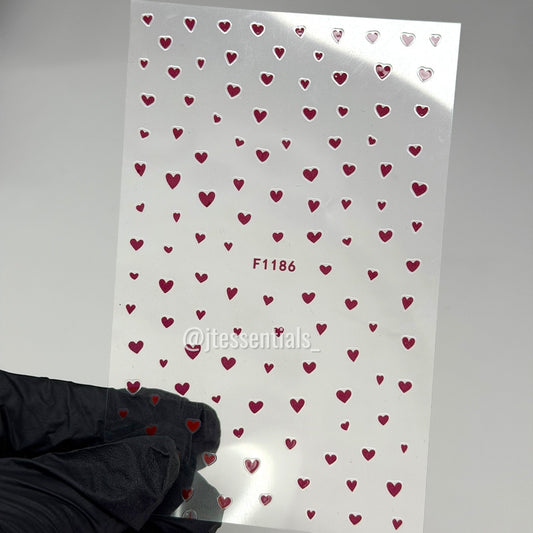 Mini Heart Nail Stickers | Multicolor Valentine Nails - JTessentials