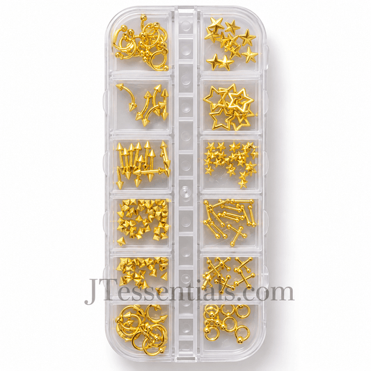 Mixed Metal/Punk Nail Art Charms – 12 Grit Box - JTessentials