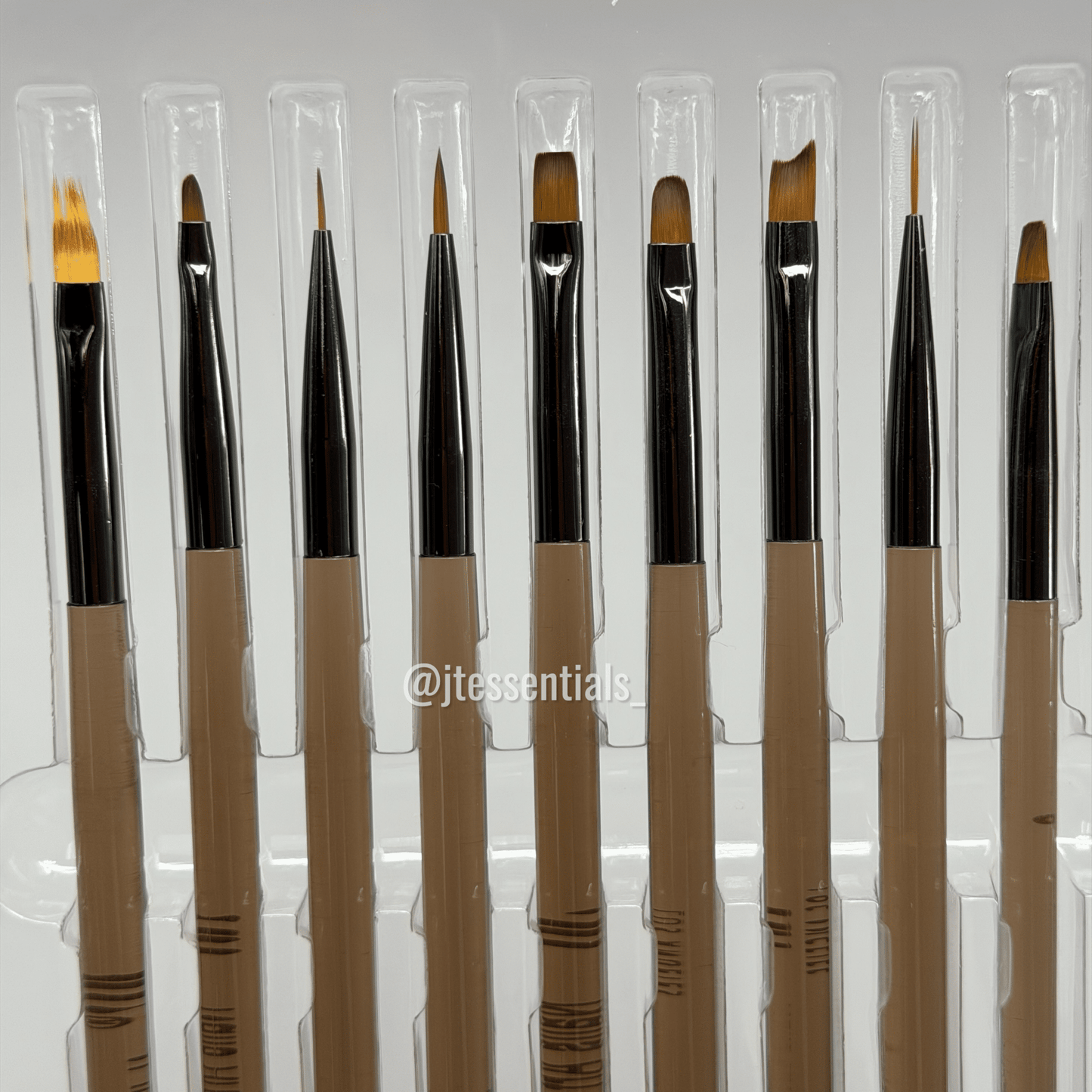 Nail Art Detail Brush Set – 9 Precision Brushes - JTessentials