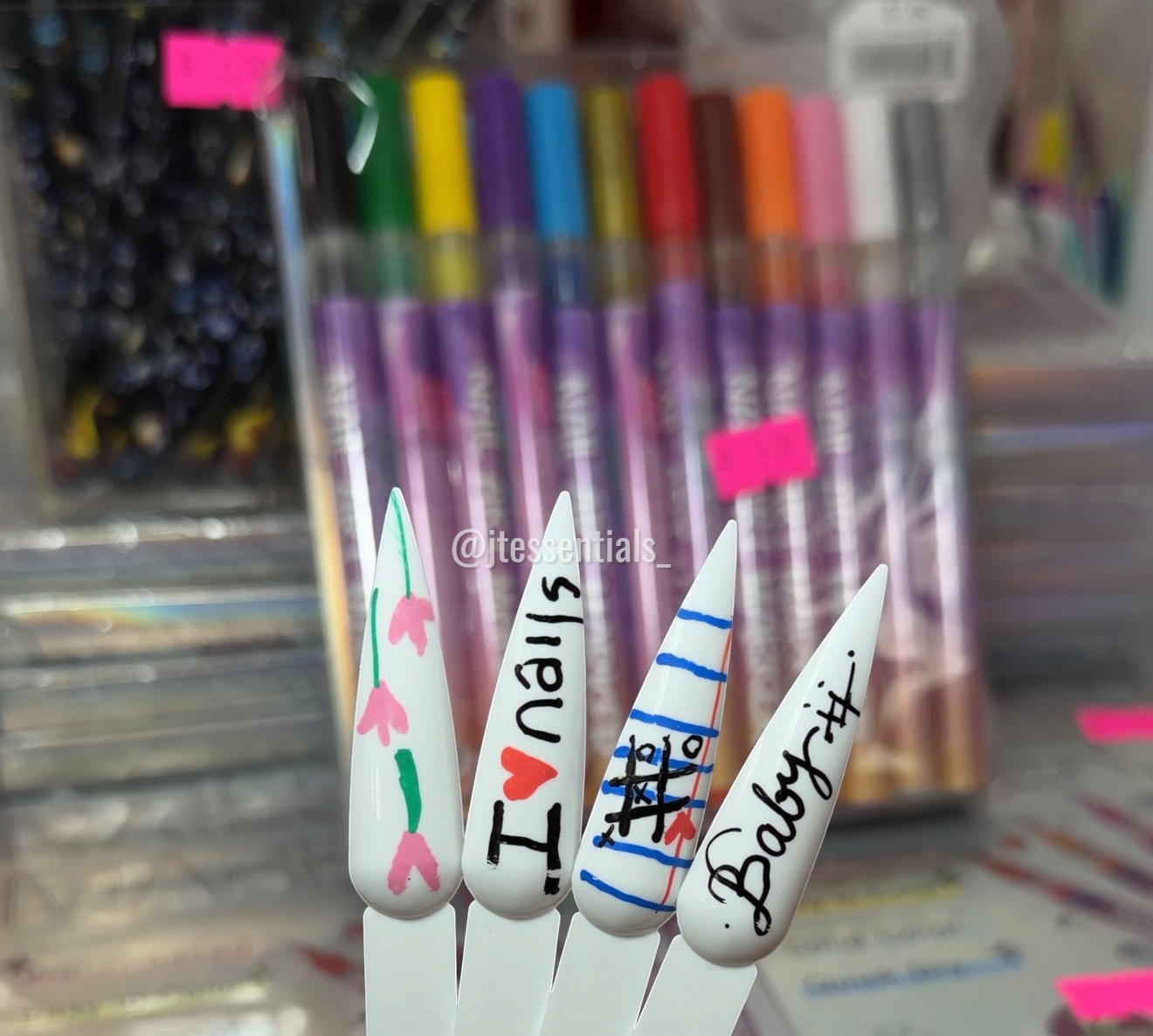 Nail Art Marker Pens Set – Fine Tip Nail Design Kit - JTessentials