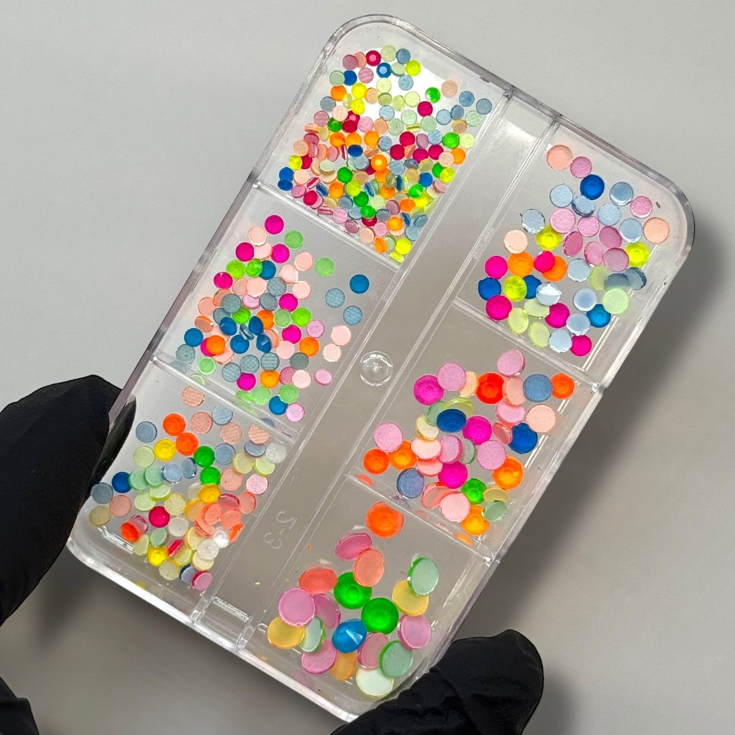 Neon Fluorescent Flatback Rhinestones Box – Mixed Bright Color Dot Gems for Nail Art - JTessentials