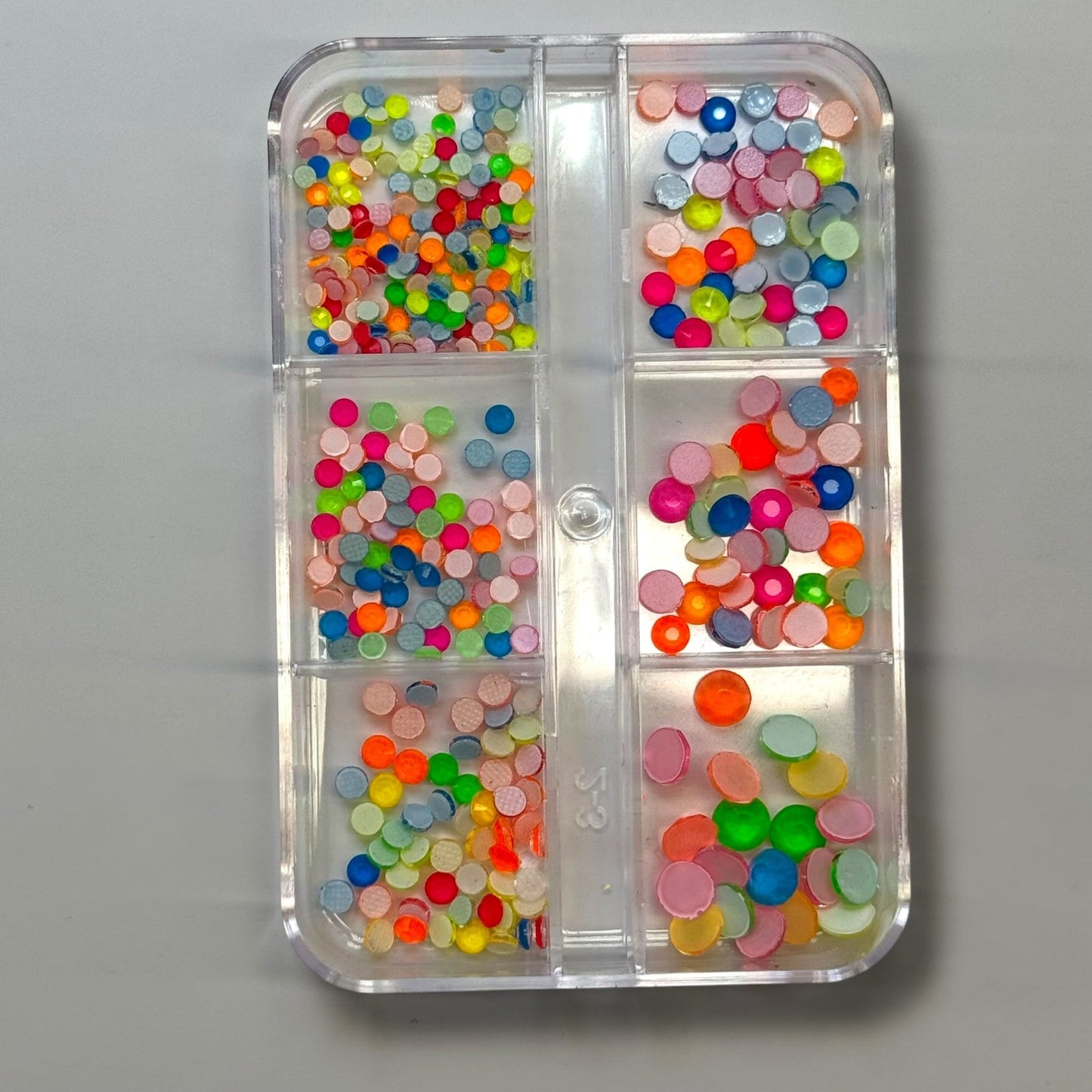 Neon Fluorescent Flatback Rhinestones Box – Mixed Bright Color Dot Gems for Nail Art - JTessentials