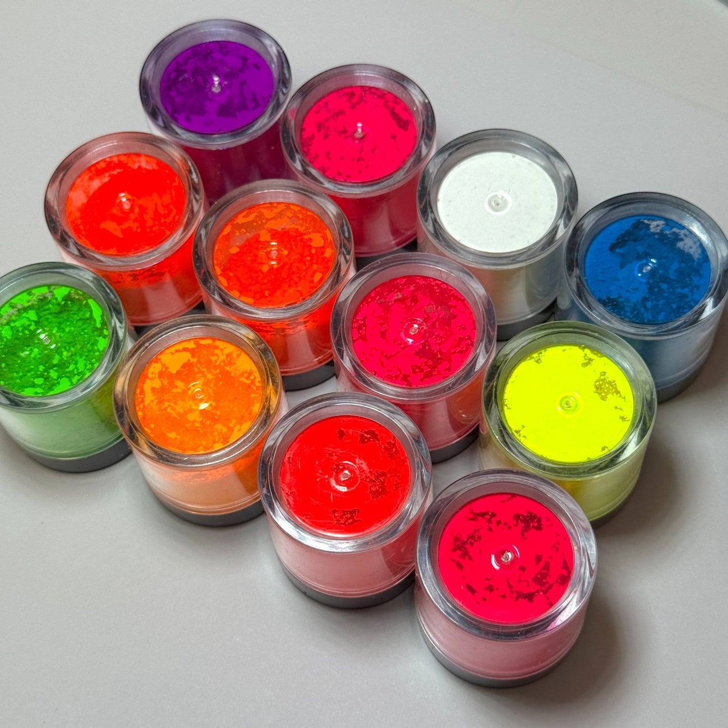 Neon Nail Art Pigment – 12 Bright Solid Gradient Colors for Bold Nail Designs - JTessentials