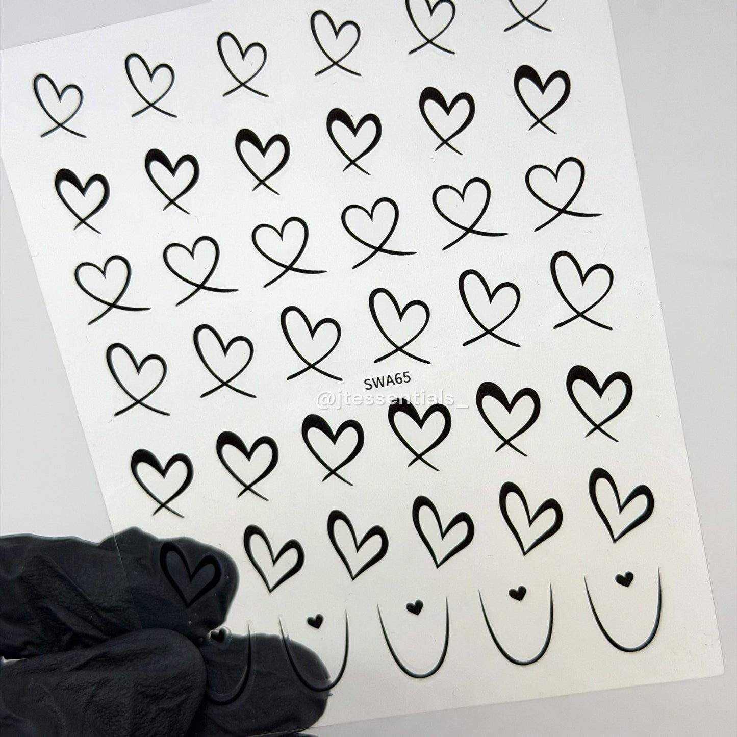 Outline Heart Nail Stickers - SWA65 - JTessentials