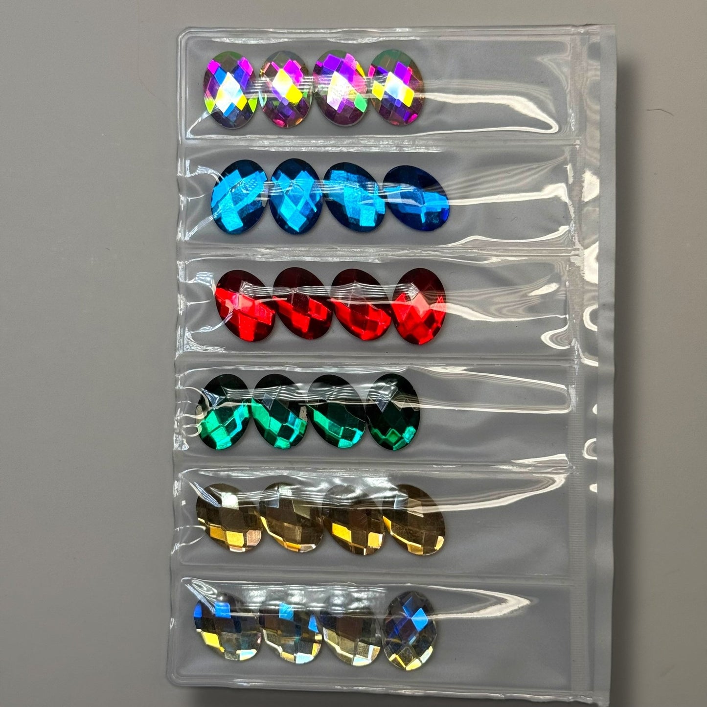 Oval 6 - Color Jumbo Crystal Rhinestones – Flatback Nail Art Charms - JTessentials