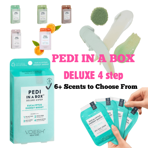Pedi in a Box – Deluxe 4 - Step Spa Pedicure Kit | Exfoliate, Nourish, Hydrate & Glow - JTessentials