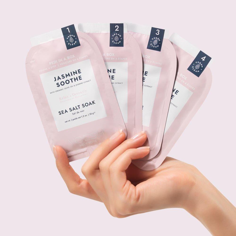 Pedi in a Box – Deluxe 4 - Step Spa Pedicure Kit | Exfoliate, Nourish, Hydrate & Glow - JTessentials