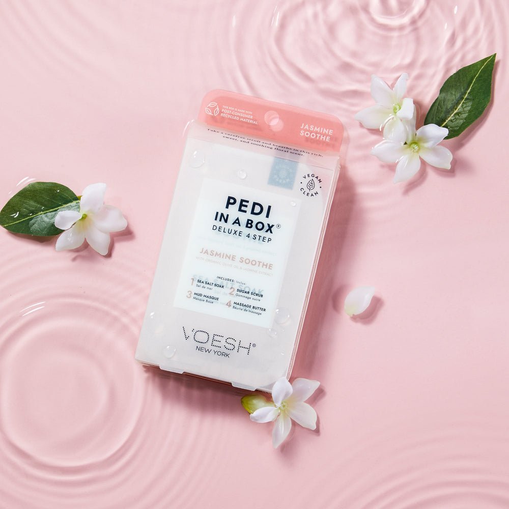 Pedi in a Box – Deluxe 4 - Step Spa Pedicure Kit | Exfoliate, Nourish, Hydrate & Glow - JTessentials