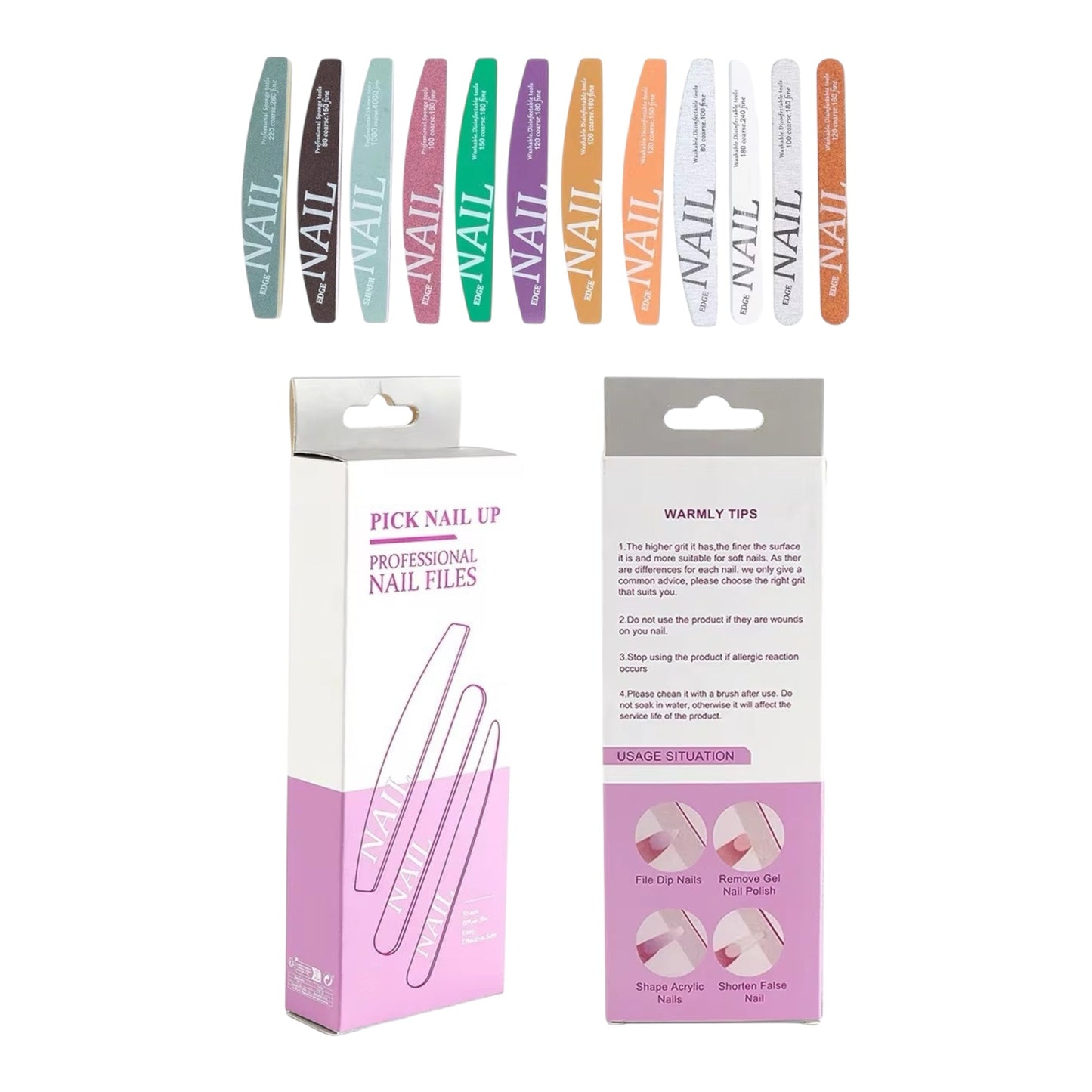 Professional Nail File Set – 10 Grit Options - JTessentials
