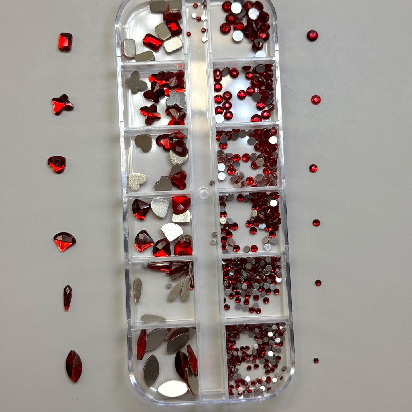 Red rhinestone box - 12 grit high quality - JTessentials