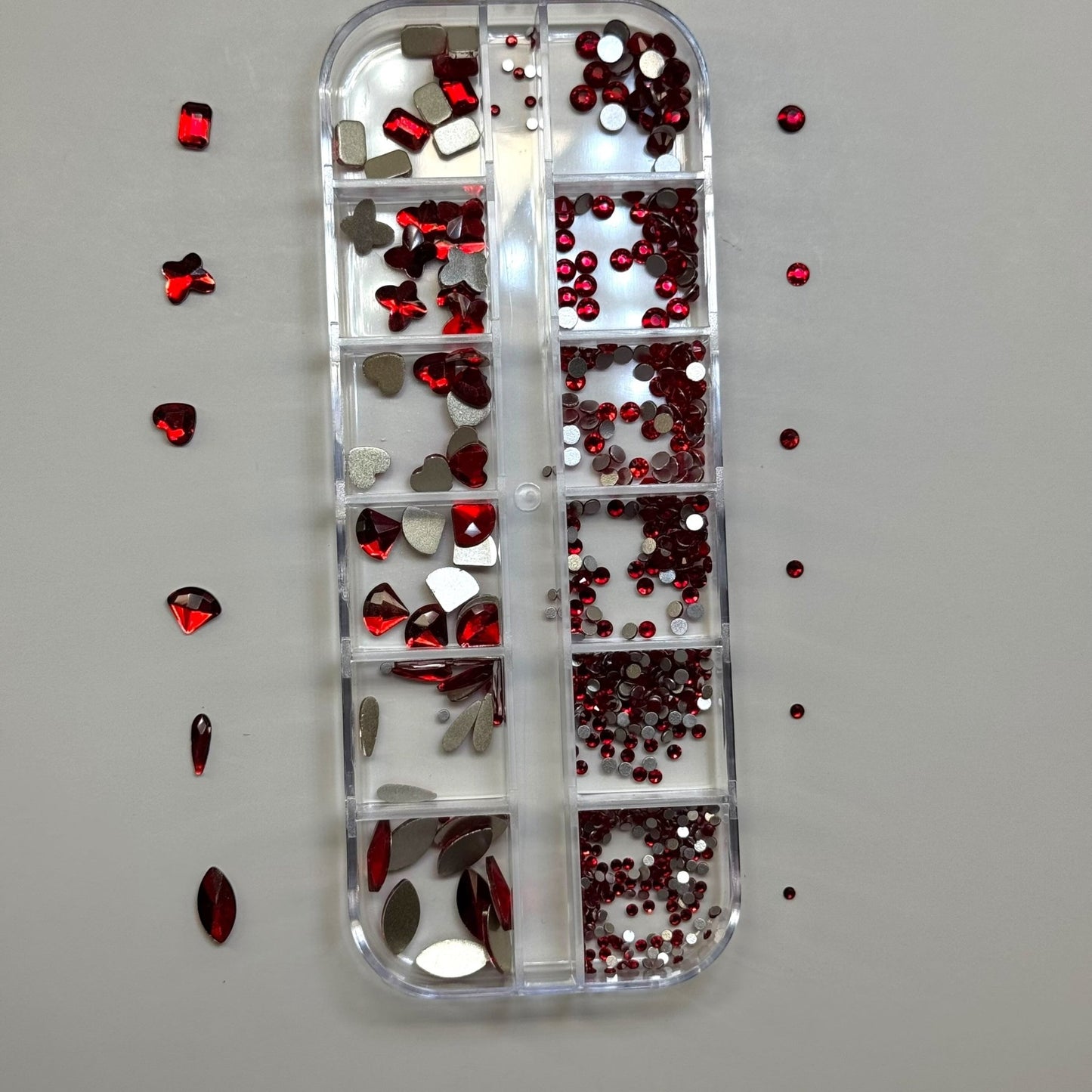 Red rhinestone box - 12 grit high quality - JTessentials