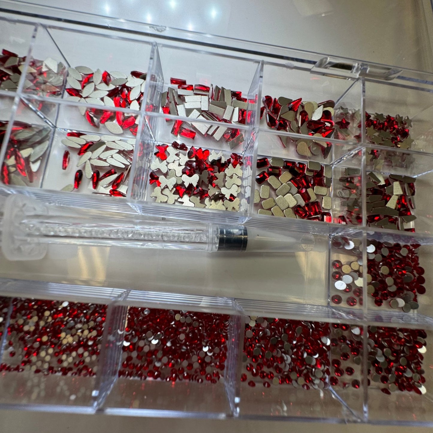 RED• Wax pen tool &High Luxury Crystal Box - JTessentials
