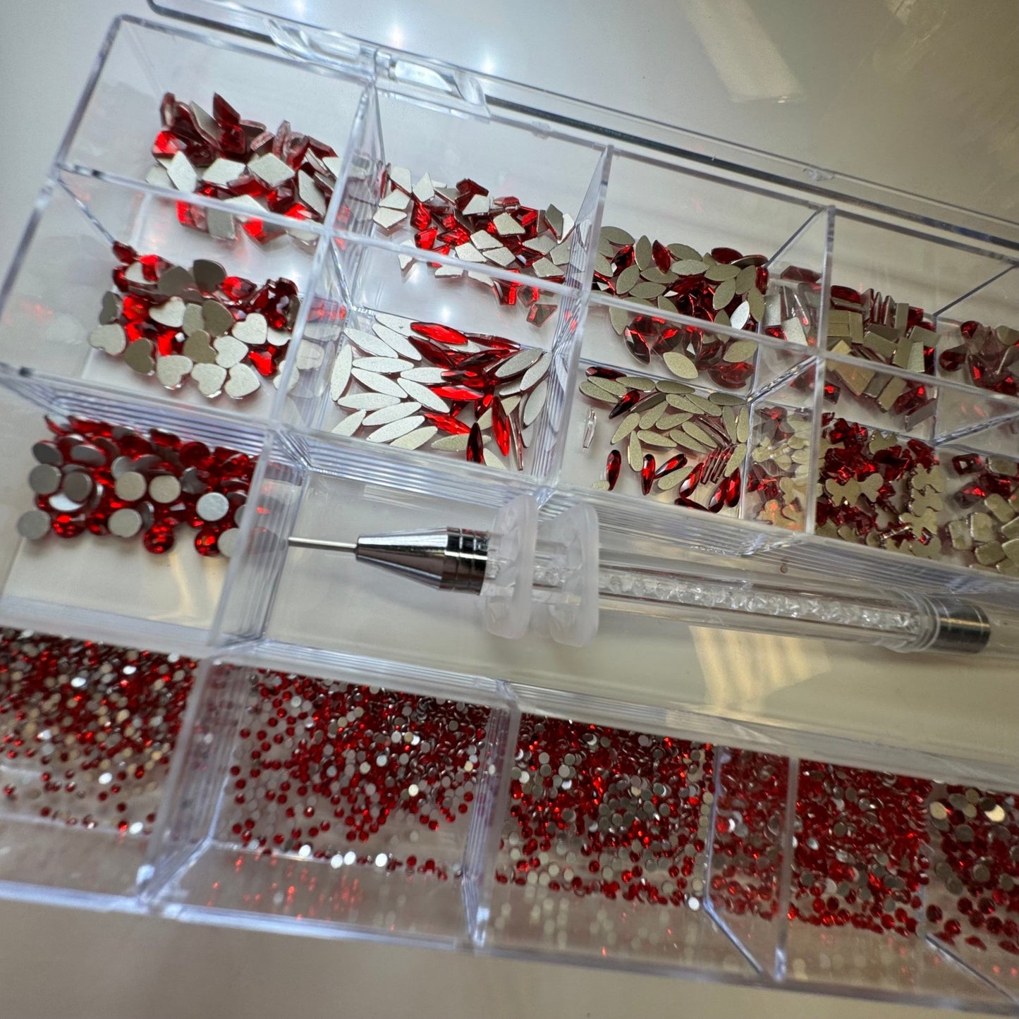 RED• Wax pen tool &High Luxury Crystal Box - JTessentials