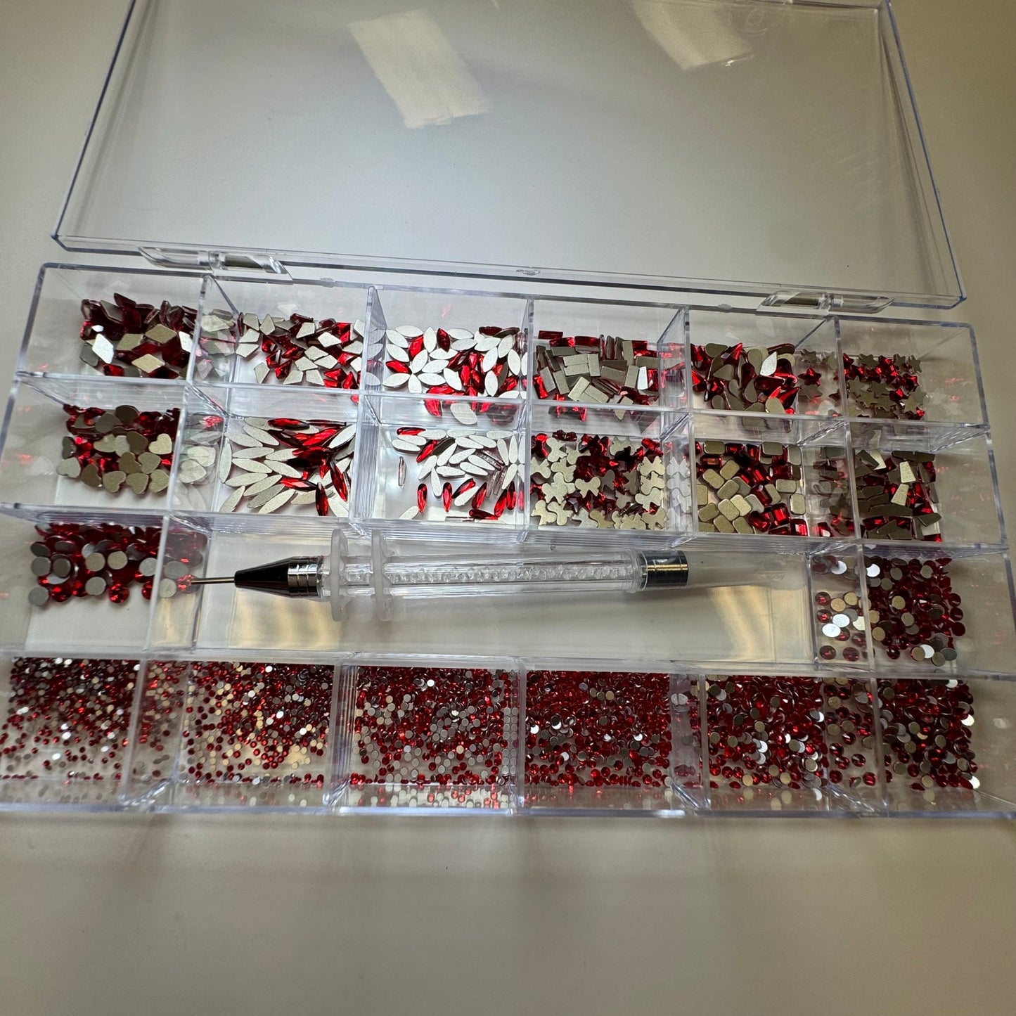 RED• Wax pen tool &High Luxury Crystal Box - JTessentials