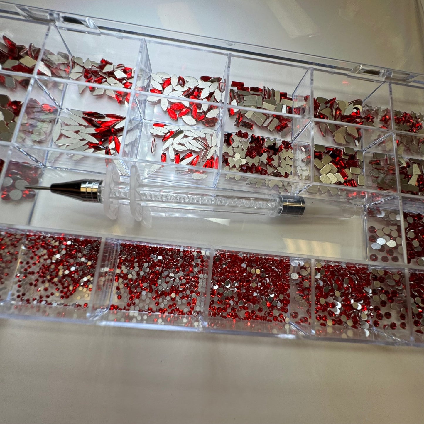 RED• Wax pen tool &High Luxury Crystal Box - JTessentials