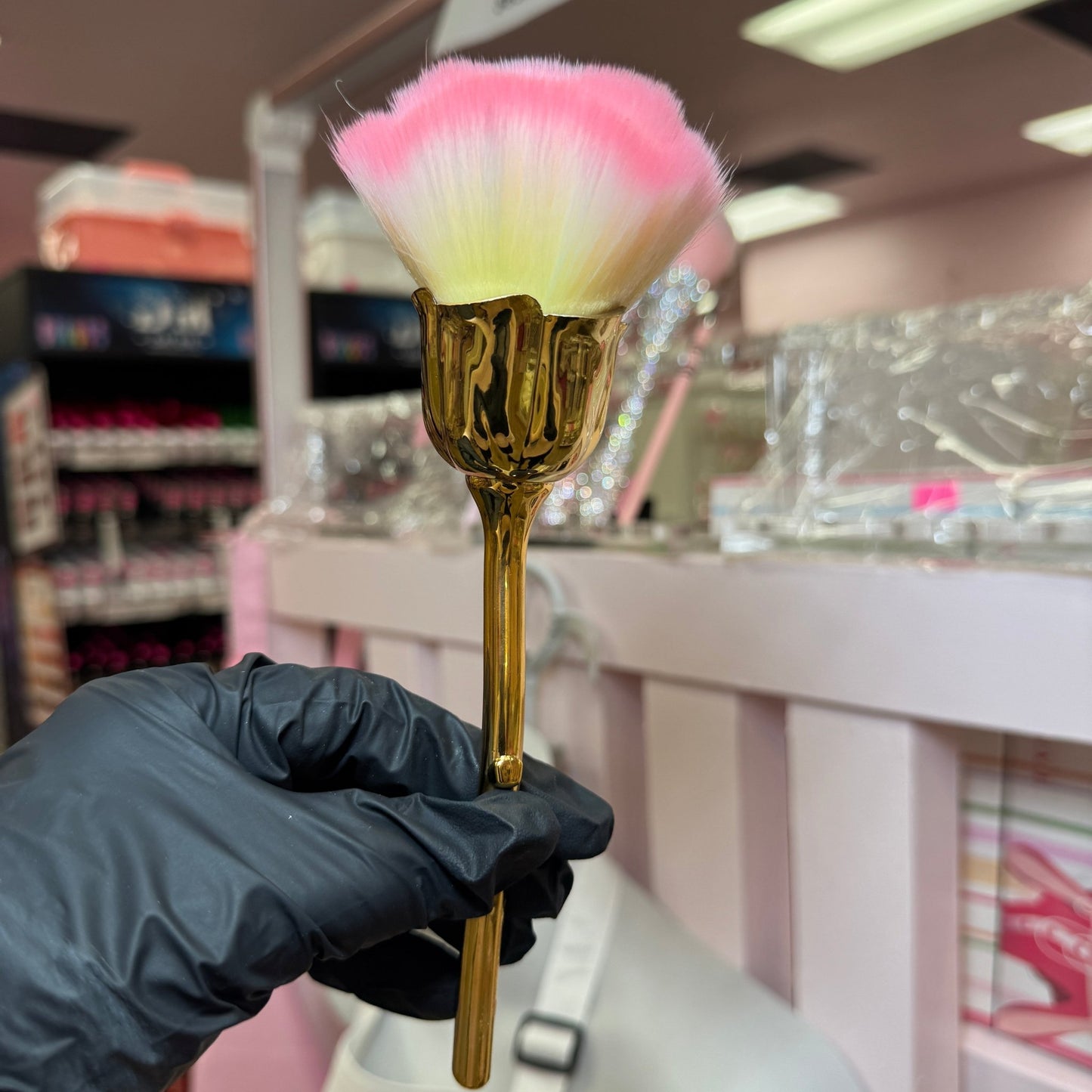 Rose Dust Gold/pink Brush - Elegant Nail Dust Cleaner - JTessentials