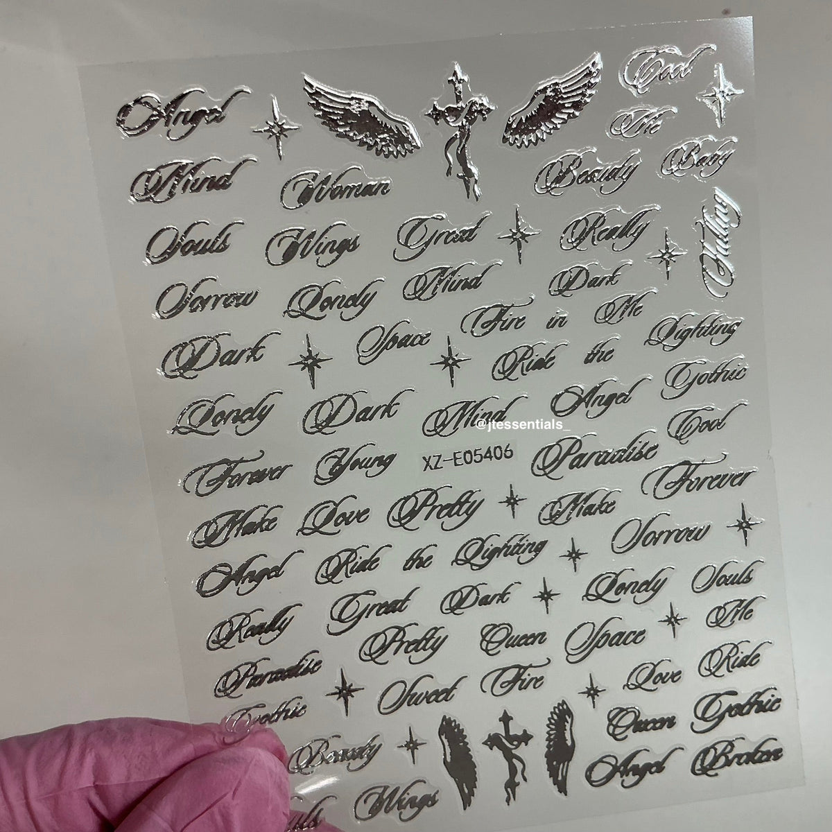 Script Nail Stickers – Nail Decals - JTessentials