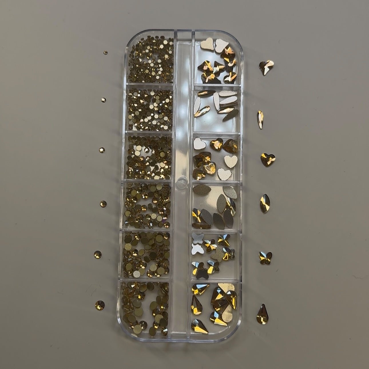 Shape Champagne Rhinestone Box - High Quality Rhinestone box - JTessentials