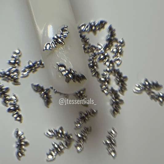 Silver mini bat nail charms - Halloween - JTessentials