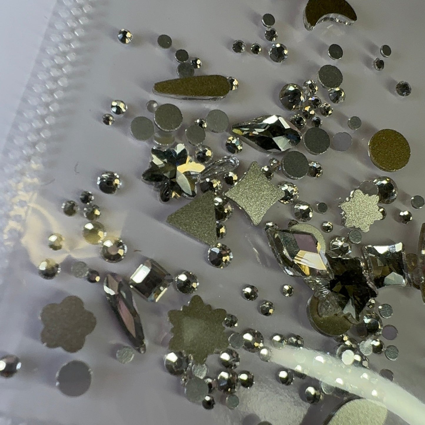 Silver Rhinestone Mix - nail crystals decoration bag - JTessentials