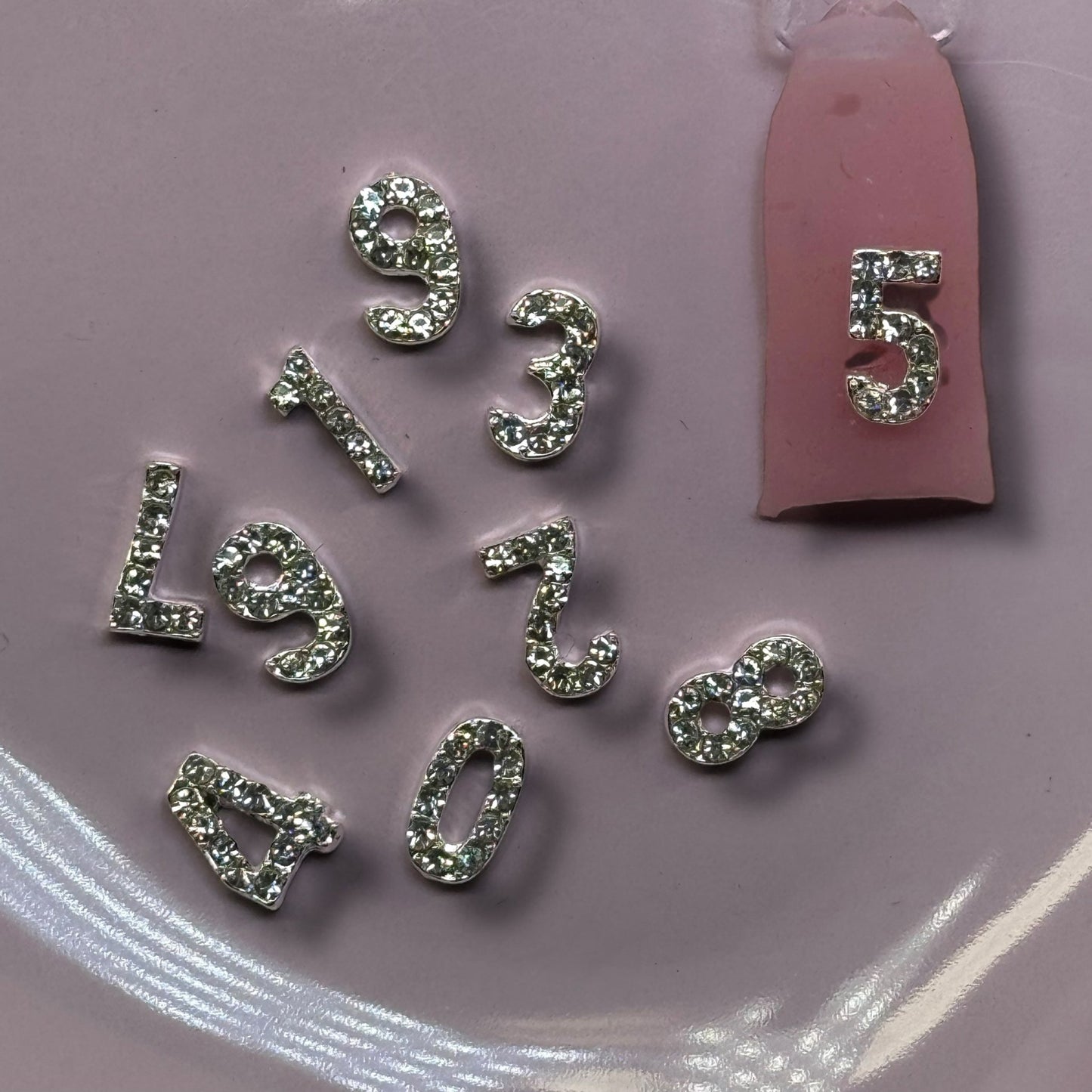 SMALL Numbers 0 - 9 Nail Charm Silver – Perfect for Customizable Nail Art! - JTessentials
