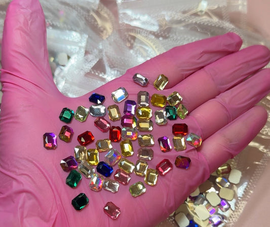 Square Rhinestones Mix – Medium Nail Art Gems Bag - JTessentials