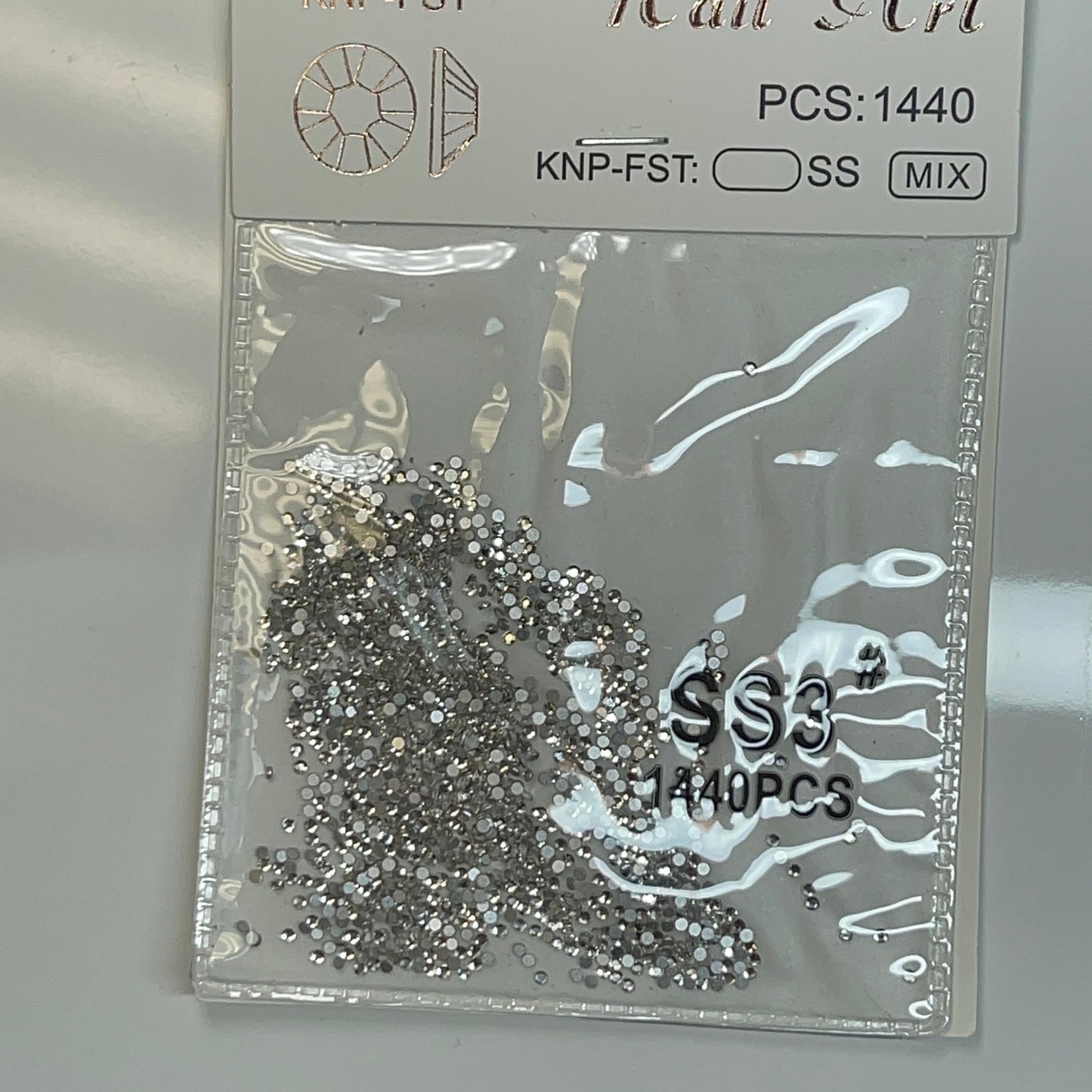 Ss3 - Silver rhinestone 1440 pcs - JTessentials
