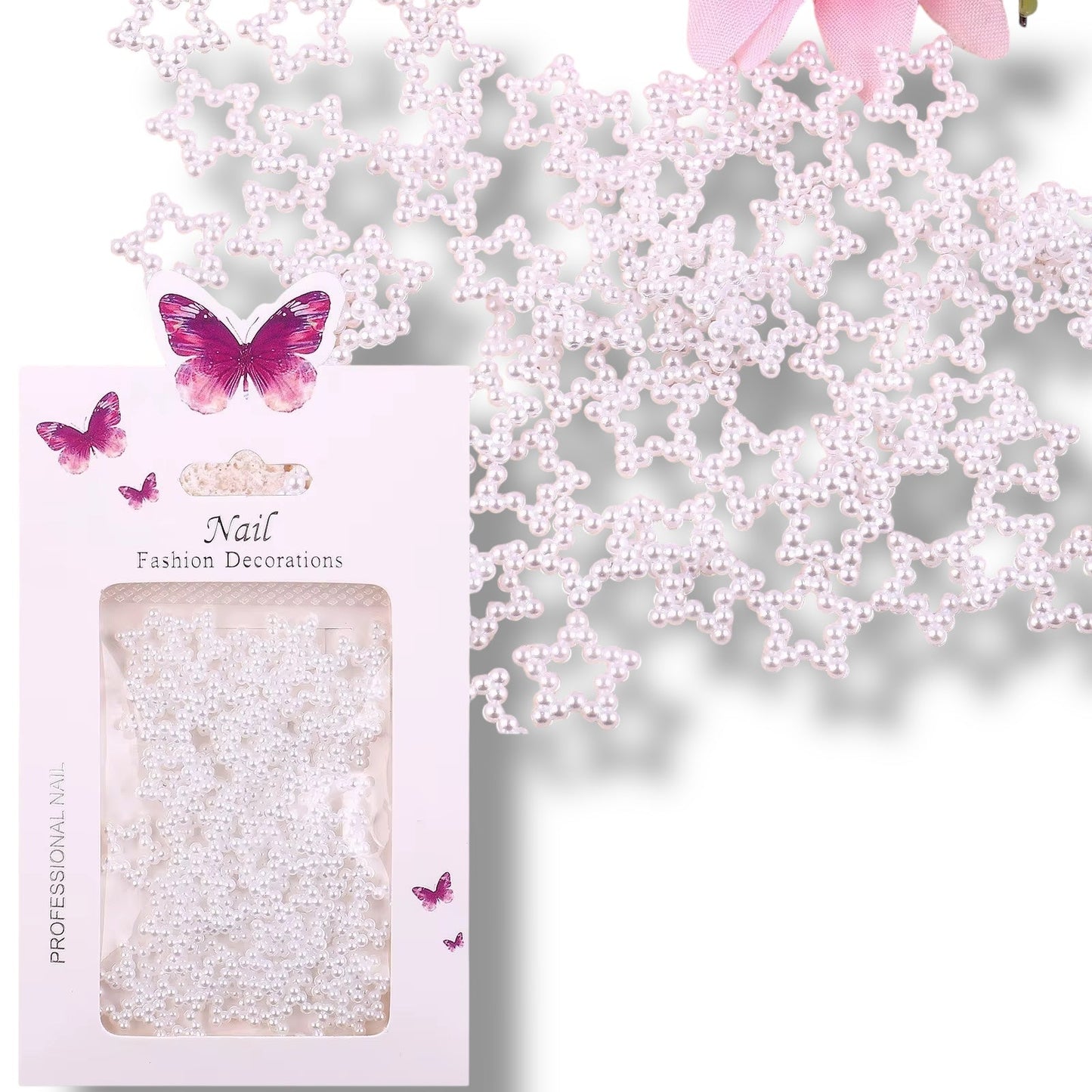 Star Pearly Nail Charms –Pearly 3D Star Decorations for Acrylic - JTessentials