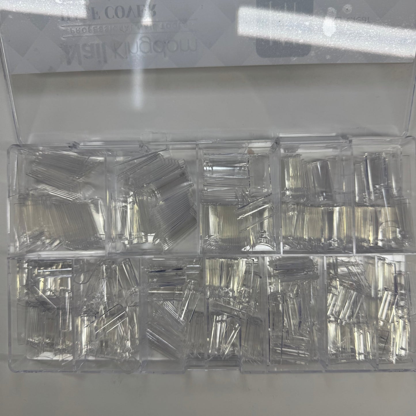 STRAIGHT MEDIUM NO C CURVE NAIL TIPS 500 pc BOX - JTessentials