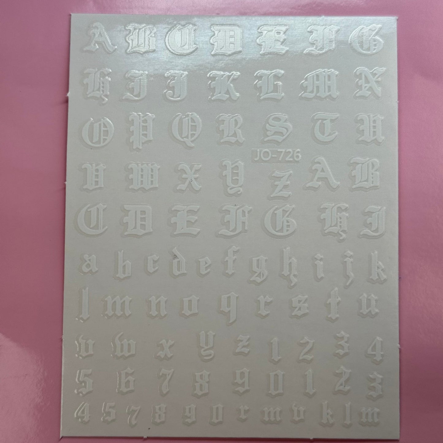 White Letter - Nail sticker - JTessentials