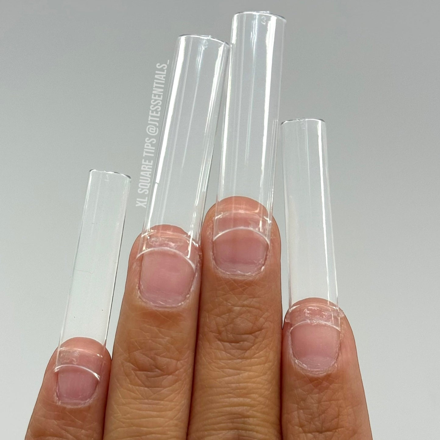 XL - No c square straight Nail Tips Box - JTessentials