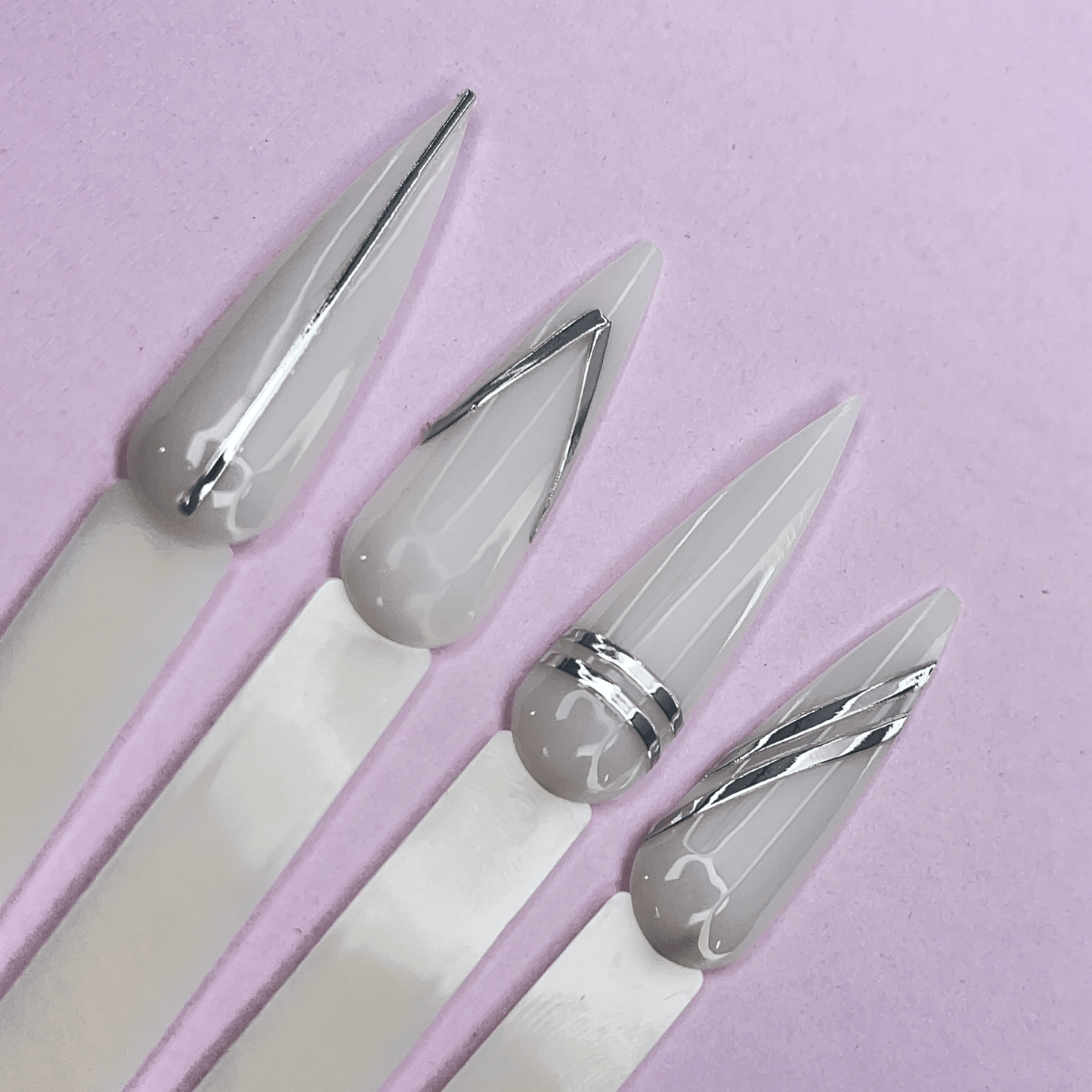 sticker strips Silver for easy nail art - JTessentials