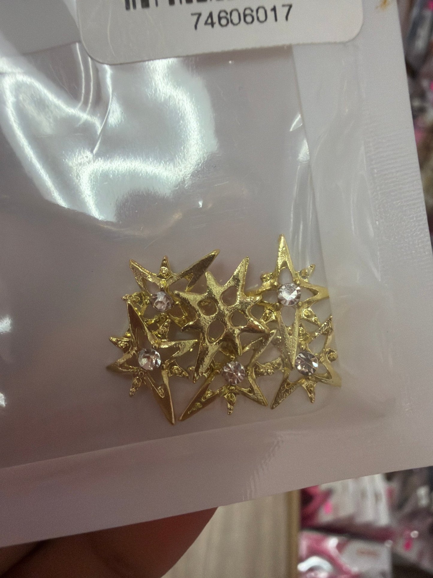001 Gold Star Nail charms - JTessentials