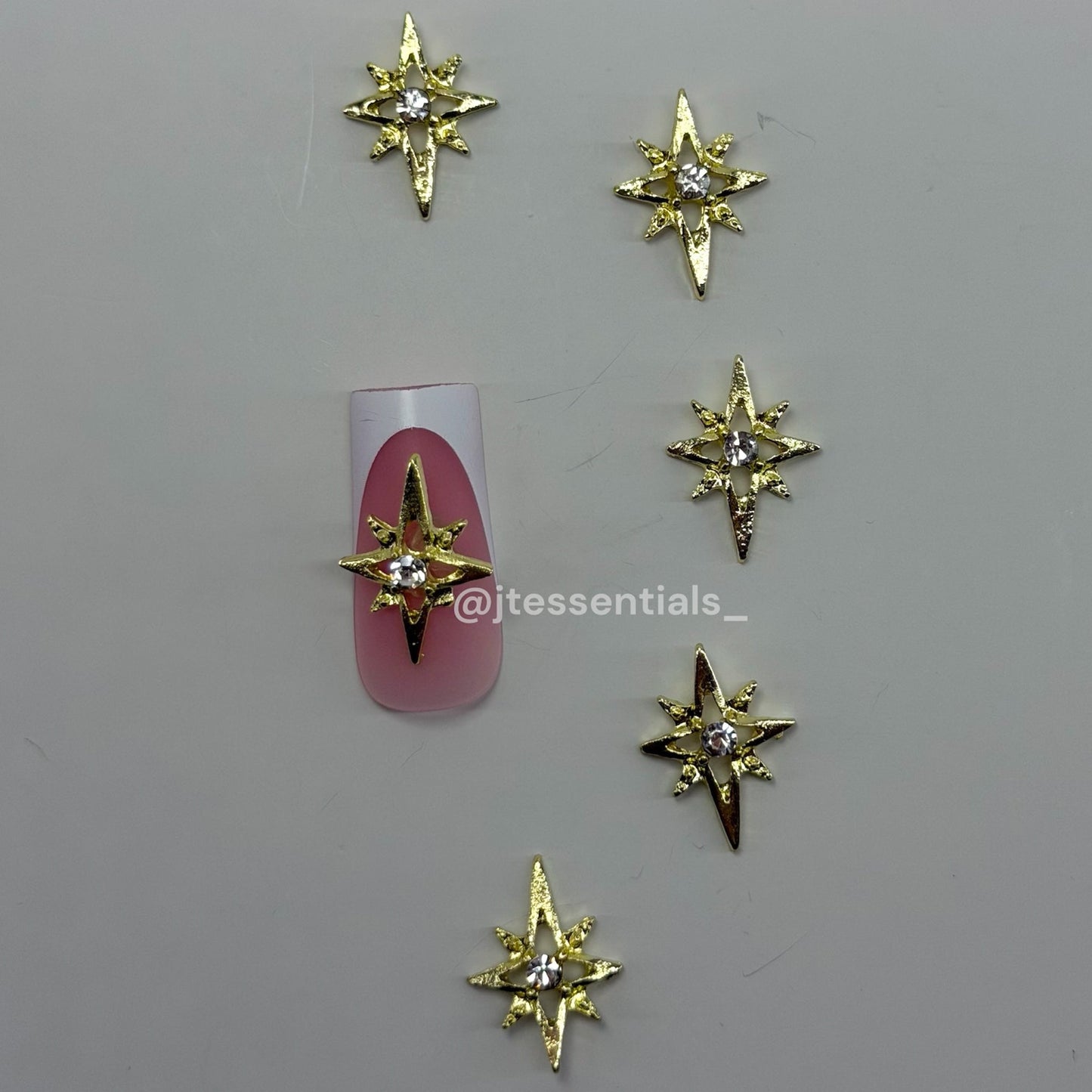 001 Gold Star Nail charms - JTessentials