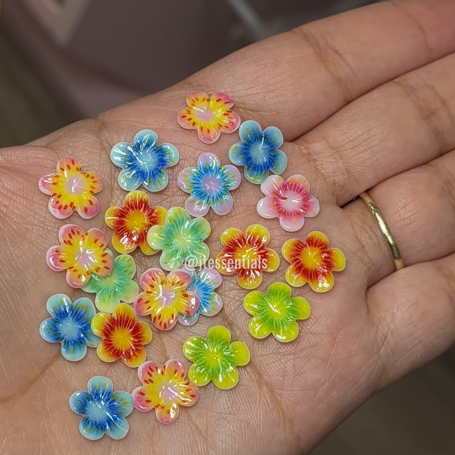 01 - 3D Flower Nail Charms – Colorful Nail Art - JTessentials