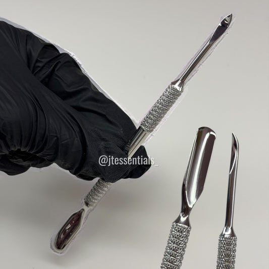 01 Stainless Steel Cuticle Pusher Set – Professional Nail Prep Tool - JTessentials