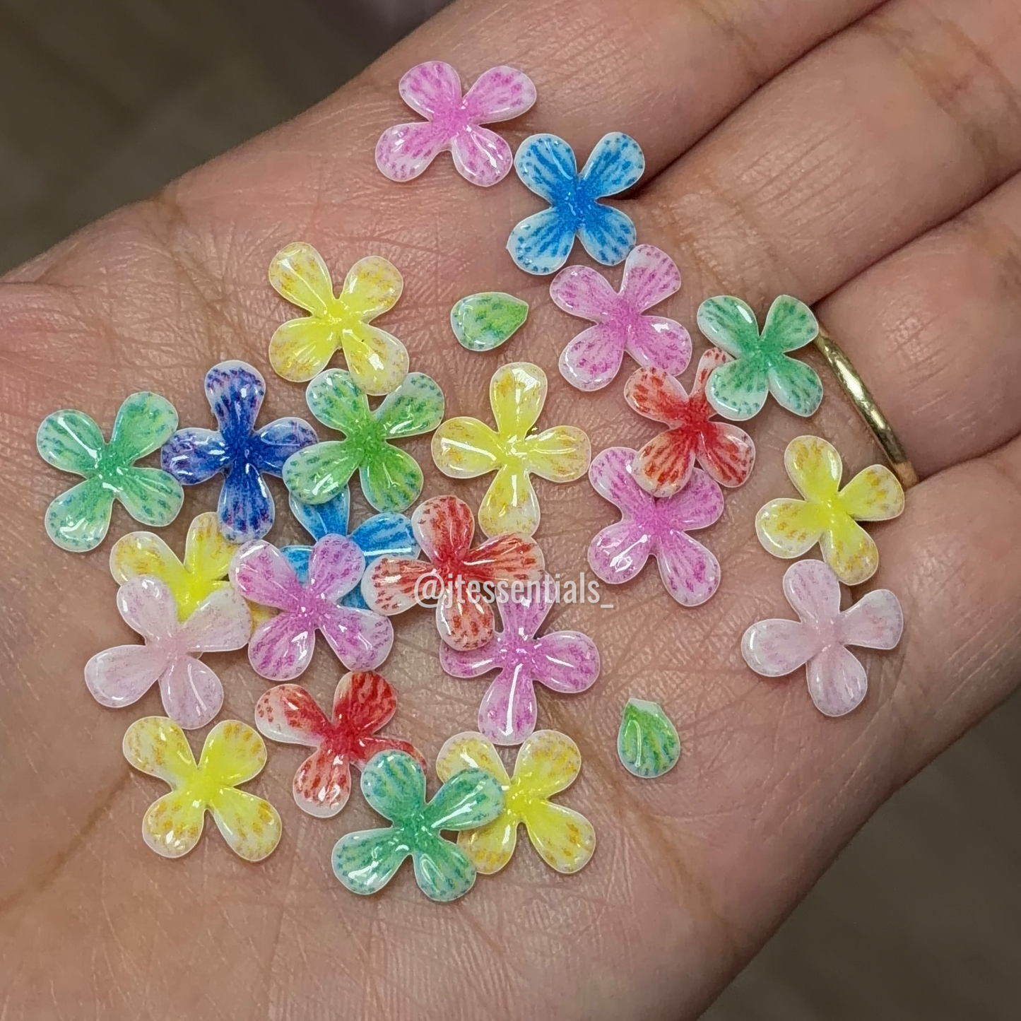 02 - 3D Flower Nail Charms – Colorful Nail Art - JTessentials