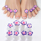 02 Flower Toe Separator with 3D Fun Nail Designs - Style Toe Spacers for Pedicures and Nail Art - JTessentials