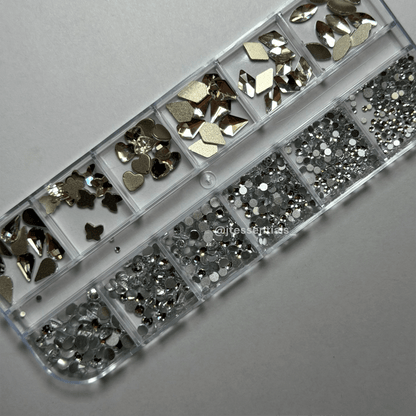 02 Silver Rhinestone Box - High Quality Rhinestone box - JTessentials