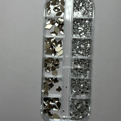 02 Silver Rhinestone Box - High Quality Rhinestone box - JTessentials