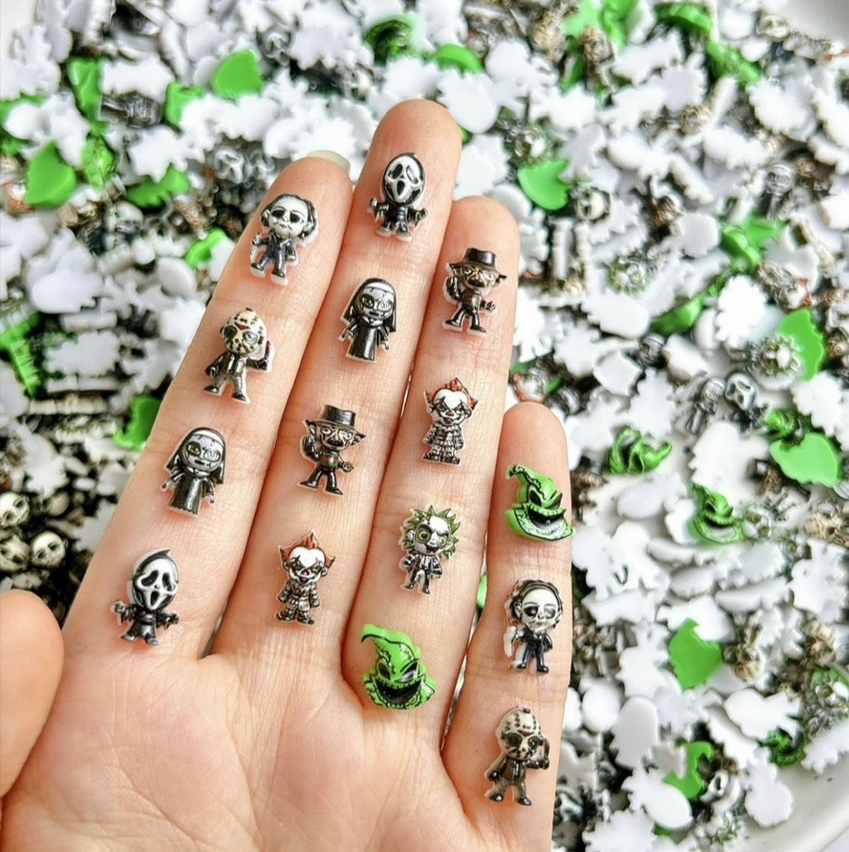 30 piece green spooky  Halloween charm bag 03